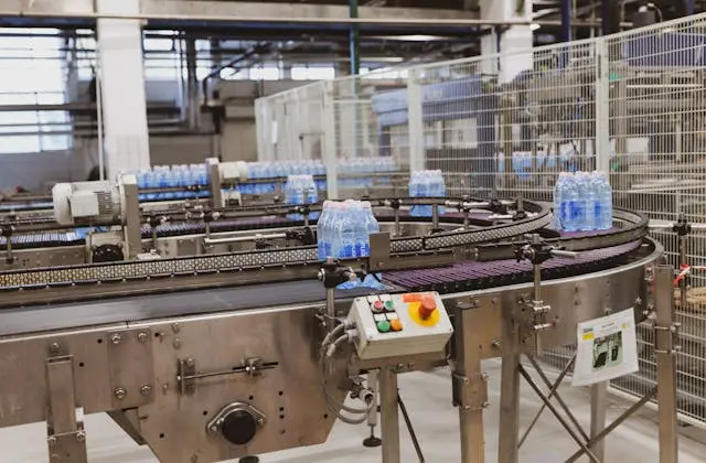 Clean manufacturing floor with factory machines