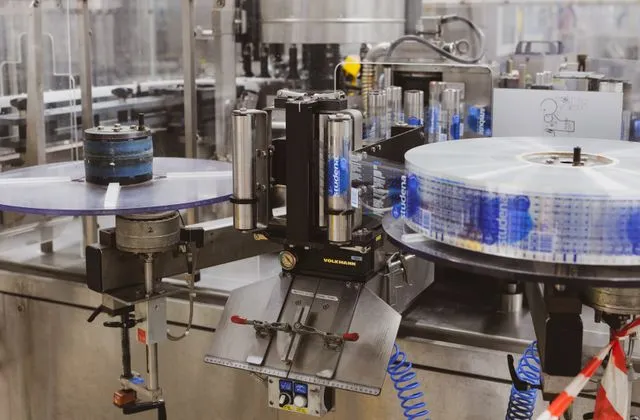 Quality control worker in a factory laboratory
